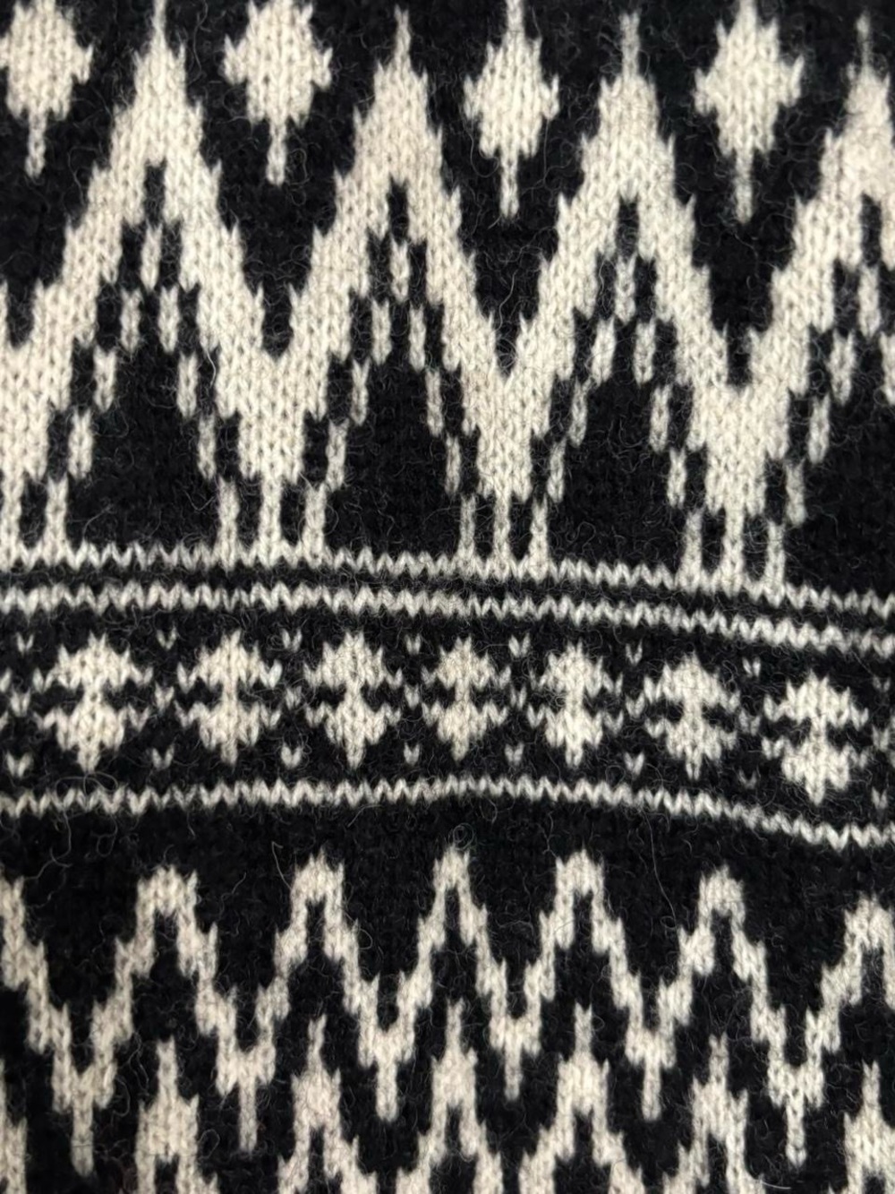 Lauren Ralph Lauren Fair Isle Knit Peplum Hem Lambswool Blend Cardigan Sweater - Picture 7 of 7
